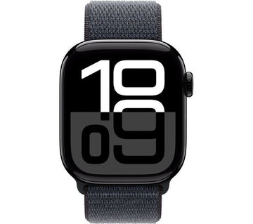 Apple Watch Series 10 GPS, 42mm Jet Black Aluminium Case with Ink Sport Loop - Very Good